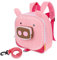 Sylken Kleinkind-Rucksack, Kinder-Rucksack mit Leine, niedlicher 3D-Cartoon-Vorschul-Kindergarten-Rucksack (Ferkel)