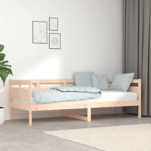 MNISDFL Bett kopfteil Bodenbett Schlafzimmer möbelEinzelbett Tagesbett Massivholz Kiefer 80x200 cm