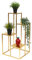 DanDiBo Blumentreppe Metall Gold 82 cm Pflanzentreppe Blumenständer 96505 Blumensäule Modern Pflanzenständer Blumenhocker