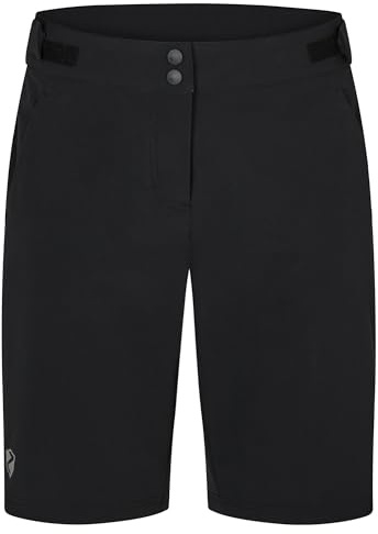Ziener Damen Nilsa X-Function Fahrrad-Shorts mit Innenhose - Mountainbike/Outdoor/Freizeit - atmungsaktiv,schnelltrocknend,gepolstert, Black, 42