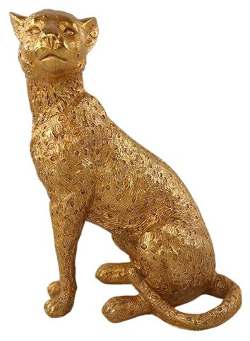 Deko Figur Cheetah Gepard Leopard Nebelparder Jaguar Dekoobjekt Skulptur Statue