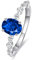Yaresul Oval Ringe Frauen Damen Ringe Silber 925 Kreierter Saphir Ringe Verlobungsring damen Hochzeit Versprechen Ring Größe60(19.1)