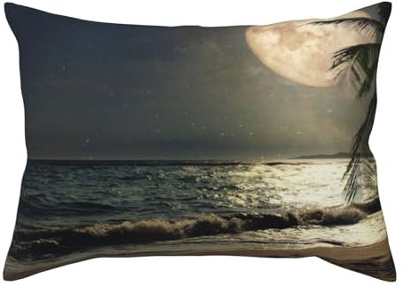 Tropical Beach Palm Tree Printed Pillow Case Pillow Cover 66x51 Cm - Soft Pillowcase Pillow Protectors With Envelope Closure For Hotel Home Bedroom Decor