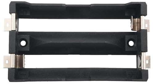 YTgilo 2 Cell Battery Holder 21700 Dual Battery Holder for Rechargeable Battery DIY Power Socket for Circuit Board Electric Toys Digital Photo Frame Electronic Calendar Black