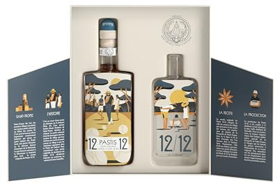 Pastis 12/12 Coffret Sunset Ed, Pétanque + 1 Carafe 45° 70 cl