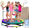 HEGGMKK 360° Photo Booth Machine, 360° Camera Booth Selfie Platform, with Adjustable Stand: 90-230 Cm, App Control + Remote + Ring Light, 3 Colour Lighting Modes, for Wedding Selfies,80