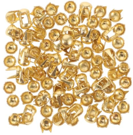 SEWACC Remaches De Metal Dorado para Manualidades Clavos Punk para Zapatos Ropa Collares De Perro y Accesorios De Remaches Decorativos para Bricolaje y Proyectos De Cuero