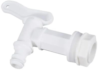 TYNXK Zubehör Für Regentonnen Replacement IBC Barrel Water Butt Tap Plastic Adaptor Tools Rain Plastic Bucket Home Brew Faucet Safe Beer Food Tank Zubehör(White)