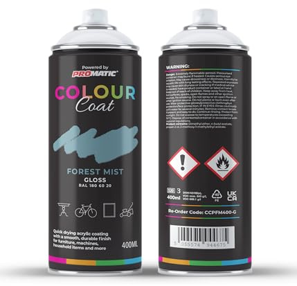 Colour Coat Pro-Matic Forest Mist Sage Green Gloss RAL 180 60 20 Aerosol Spray Paint 400ml (1)