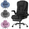 Gaming Stuhl, Atmungsaktiver Bürostuhl aus Stoff PC-Stuhl, Ergonomischer Arbeitsstuhl mit hochklappbarer Armlehne, 360°Drehbarer Höhenverstellbarer Sessel Schreibtischstuhl mit Fußstütze, Schwarz