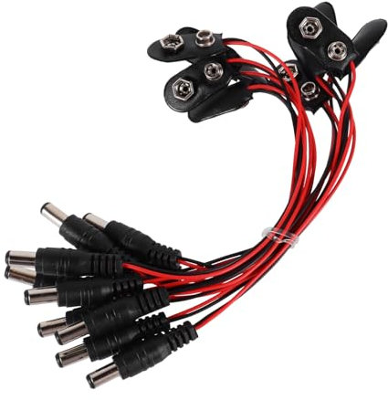 Angoily 3 Sätze Netzkabelschnalle Batterie Befestigung Versorgung Kabelverbinder 9-Volt-batterieklemme Batterie Dc- Batterieanschlussschnallen Stoßverbinder Abs Black 10 Stück * 3