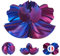 Gear Ball Fidget - Sphère Rotative Portable Anti-Stress Imprimée en 3D Idées Cadeaux Adultes - Anniversaire Noel Format de Poche Fêtes Anxiété Bureau Petit Léger (Rouge Bleu Brilliant)