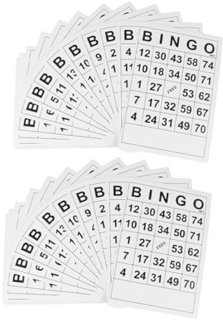 TOYANDONA 120St Bingo-Karten elektronisches Bingospiel Bingo-Spiele für Kartenspiel Bingo-Spielkarten Bingo familienspiele lustige Bingokarten interaktives Partyspiel Papier Weiß