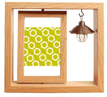 Cornice portafoto rotante in legno con scritta Friends, 10 x 15 cm