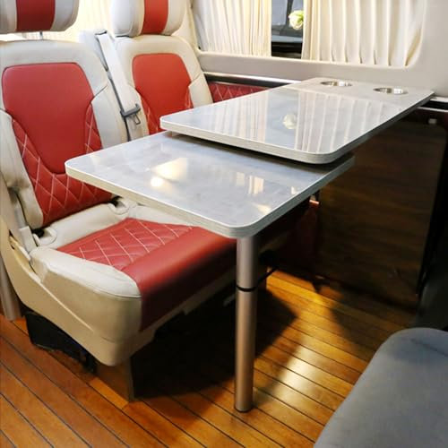 LYUCAYHQ Table à Manger pour Camping-Car, Tables pour Camping-Car, Table de Bateau avec Porte-gobelet, avec 2 Porte-gobelets, pour Camping-Cars, Caravanes