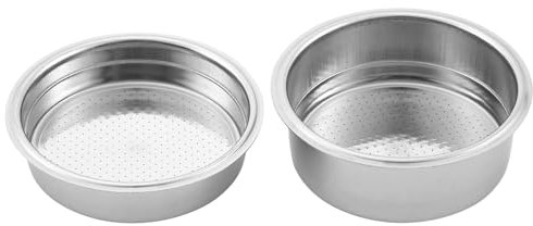 Rtxbvg 2PCS 51mm Stainless Steel Coffee Machines Pressurized Filter Basket Powder Basket Coffee Bottomless Portafilter Filter