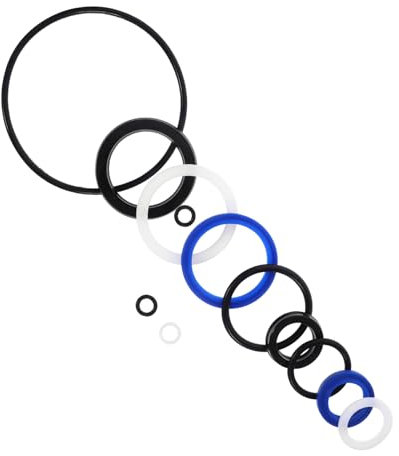 Amosfun 10Pièces Kit de Joints Toriques Caoutchouc pour Vérin Hydraulique Kit de Réparation Haute Pression pour Transpalettes Manuels Étanchéité à Huile et Haute Température