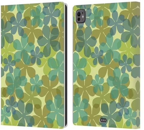 Head Case Designs Fleur Translucidités - Édition Étui Portefeuille en Cuir Compatible avec Apple iPad Pro 11 M4 2024