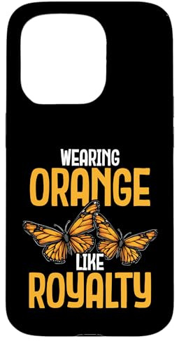 Monarch Schmetterling Natur Design Grafik Orange Schmetterlinge Hülle für iPhone 15 Pro