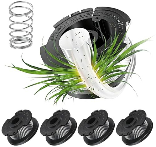 4 Stück Fadenspulen Rasentrimmer Faden-Ersatzspulen für Bosch Akku Rasentrimmer EasyGrassCut 23/26/18/18-230/18-260/18-26, 4,9m länge Ø 1,6 mm Fadenstärke für Kantenschneider
