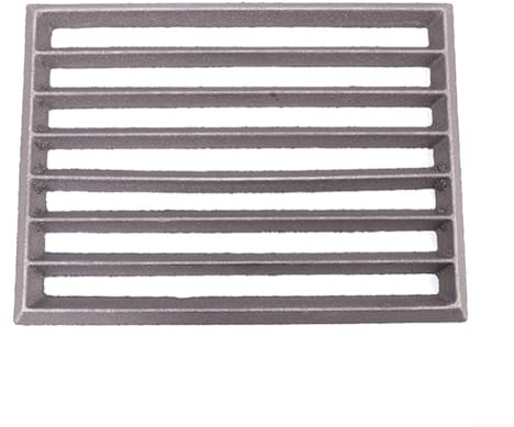 SiSinkal Gusseisen-Feuerrost für Kamin-Ersatzteile, quadratischer Eisen-Holzbrennrost mit optimierter Luftzirkulation und sicherer Holzplatzierung, kompatibel mit Hark-Modellen (23,5 x 17 cm)