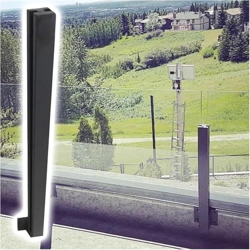 CHZDPP Ringhiera per Scale Montante per balaustra in Vetro a Montaggio Laterale per Interni ed Esterni, Elemento per balaustra di Scala con Viti, con alloggiamenti per Morsetti(Mid Post,115cm/45.3in)
