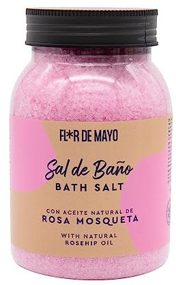 Flor de Mayo - Sal de Baño Mineral Rosa Mosqueta, 650 g