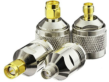 Eightwood Antenne 4G Adaptateur Kit N à SMA 4 Type pour Antenne CB Radio SMA 3G 4G Antenne Wireless WiFi routeur Antenne WLAN LAN Adaptateur Antenne Autoradio