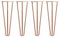 [HLC] 4 x Hairpin Table Legs – Superior Double Weld Steel Construction With Screws, Build Guide & Protector Feet Worth £8 Included! – 10mm Steel [14/35cm,Copper]