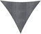Lumaland Voile d'ombrage Cordes de Fixation incluses | Triangulaire 5 x 5 x 5 mètres Protection Solaire | 100% HDPE avec Le Filtre UV de Protection [Gris]