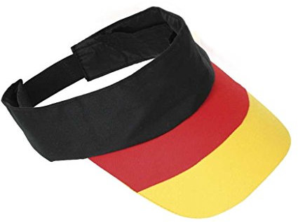 KarnevalsTeufel.de Sonnenblende FAN Kopfbedeckung Sonnenschutz Deutschland Flagge