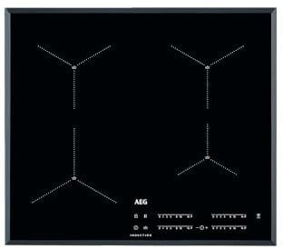AEG 5000 Series Built-In Induction Hob, IKB64401FB, 59cm, With Hob2Hood, 4 Cooking Zones, PowerBoost Function, Direct Touch Controls, Child Safety Lock