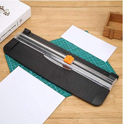 Oulensy 1x Couleur aléatoire Papier Trimmer Coupe-Portable Noir A4 Guillotine Règle Massicots pour Les étiquettes de Bureau Photo Découpe du Papier Massicot Plastique