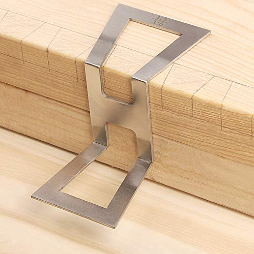 NewPointer Schwalbenschwanz-Markierungsschablone, handgeschliffene Holzverbindungen, Messgerät Schwalbenschwanzführung, Größe 1:5-1:6, 1:7-1:8