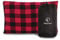 REDCAMP Outdoor Camping Kissen, Reisekopfkissen Komprimierbar, leicht, Flanell, kleines kopfkissen, mit Abnehmbarer Kissenbezug (rot und schwarz)