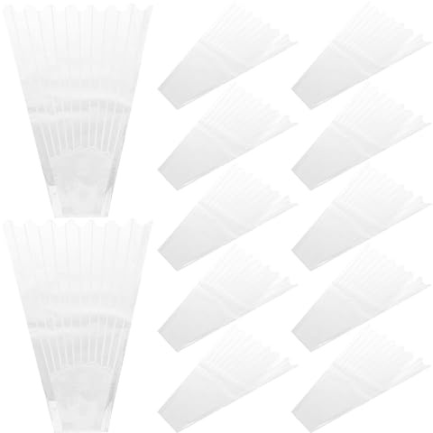 Amosfun 100Pcs Packing Paper for Bouquets Decorative Wrapping Bags for Valentine's Day Creative Design for Safe and Attractive