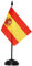 ANLEY Spain - Juego de banderas de escritorio de lujo。 6 x 4 pulgadas。 bandera de escritorio española en miniatura con poste sólido de 12 。 colores vivos y resistente a la decoloración