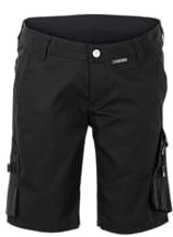 Planam 6460064 Norit Damen Shorts, Schwarz/Schwarz, Größe XXXL