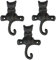TentHome 3er Set Garderoben-Haken Katze Wandhaken Gusseisen Kleiderhaken Handtuchhaken Metall Rustikal Schlüsselhaken Vintage dekorative Wand-Deko mit Schrauben Antik Dunkelrost