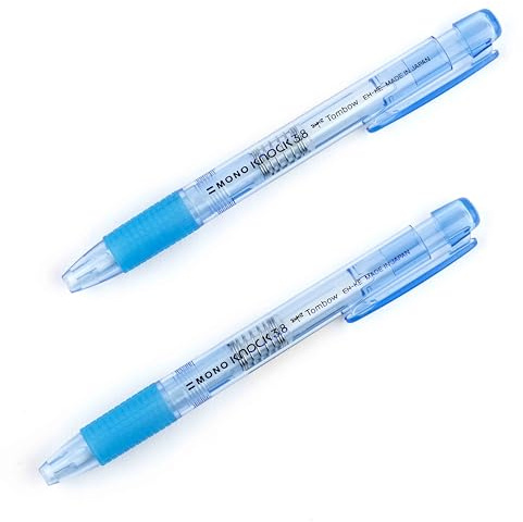 Tombow Mono Knock Erasers (Tombow Mono Knock Eraser, Blue, 2-Pack)