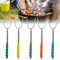LYTIVAGEN 5 Stück Grillstab Edelstahl Grillgabel Lagerfeuer Gabel Teleskop Barbecue Spieße Gabel Ausziehbar Grillspieße Marshmallow Roasting Sticks Lange Grill Spieße für Grillfest Lagerfeuer Camping