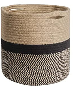 GZWY Panier à Plantes en Corde de Coton,Cache-Pots Cache Pot en Osier Panier de Rangement Tressé Pot de Fleurs Cache-Pot pour Plantes d'intérieur Contenants pour Plantes pour Maison Décor (30cm)