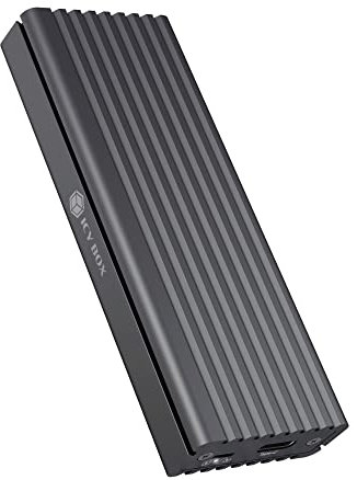 ICY BOX SSD M.2 NVMe Gehäuse, USB 3.1 (Gen2, 10 Gbit/s), Kühlsystem, USB-C, USB-A, PCIe M-Key, Aluminium, grau
