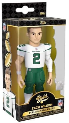 Funko Gold 5 NFL: NY Jets - Zach Wilson - 1/6 Quote Für Seltene Chase-Variantease - Sammelbare Vinyl-Actionfigur - Geschenkidee Zum Geburtstag - Offizielle Handelswaren - Für Ihre Sammlung