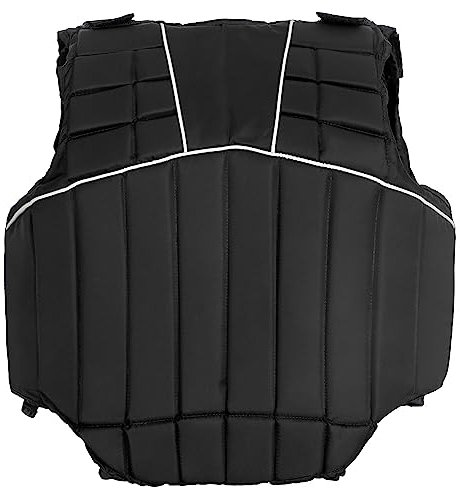 Start Reitweste Kinder Sicherheitsweste Reiten – Verstellbare Reitschutzweste mit Rückenprotektor für Mädchen & Jungen – Schutzweste Pferd Reitsport (Schwarz, 10)