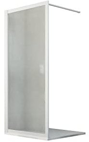 Mampara de ducha Pared Walk In 100 CM H 190 de Acrílico color Blanco mod. Beatrix Perfil