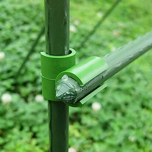 HpLive Lot de 100 connecteurs de canne en bambou, connecteurs de filet de cage à fruits, boules flexibles pour jardin, verger, tomates
