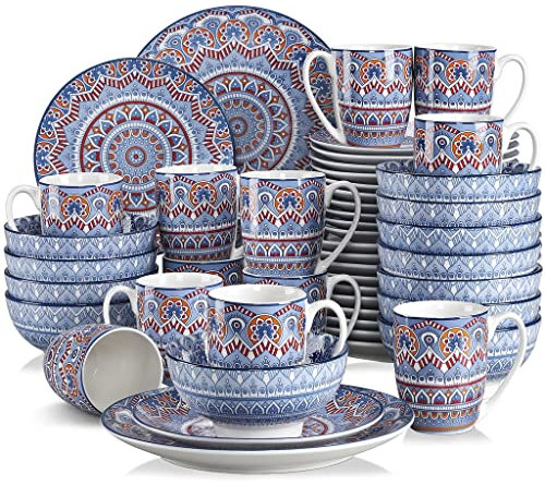 Porcelain Tableware Dinner Set with Dinner Plate,Dessert Plate,Bowl,Mug