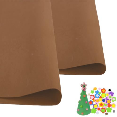 EVA-Schaumstoff, Braun, für Cosplay, EVA-Schaum, 1 mm dick, 50 x 50 cm, 2 Stück