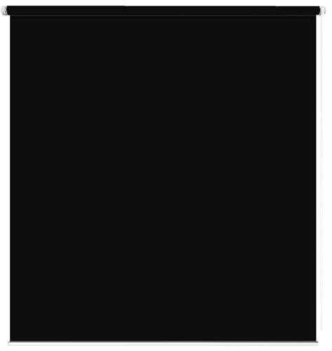 Verdunkelungsrollo Verdunklungsrollo 60 x 210 cm Seitenzugrollo Sonnenschutz Rollo, Deckenmontage Fensterrollo Sonnenschutz Blickdicht Sichtschutz für innen Wandmontage, Schwarz
